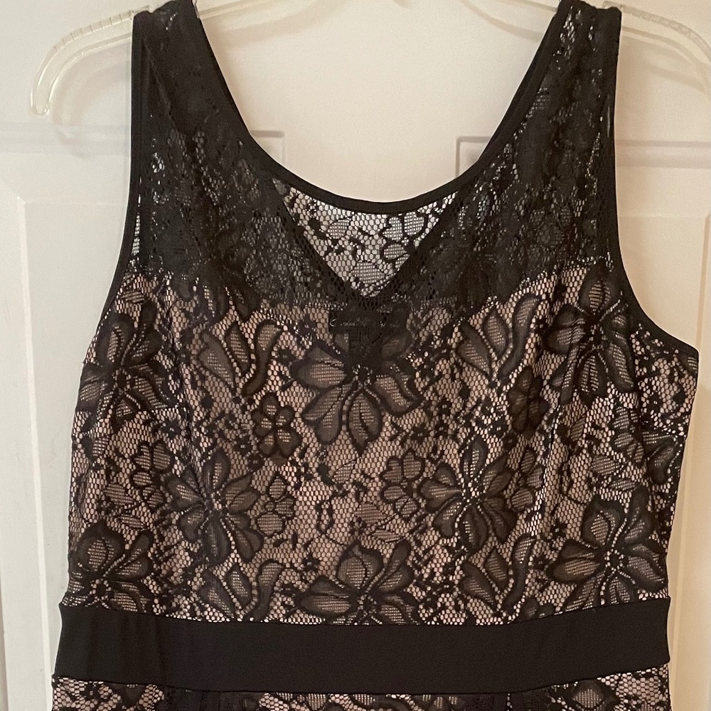 After 7 Black Lace Sleeveless Dress